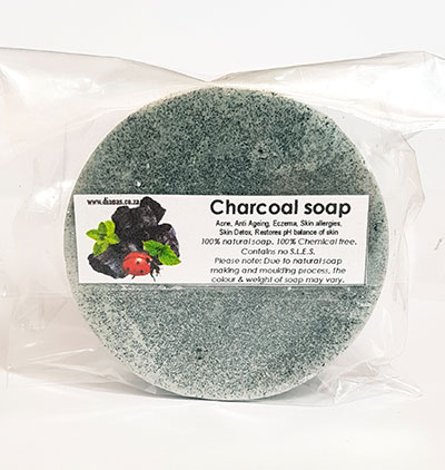 Charcoal Coconut "round" Soap Bar 100g