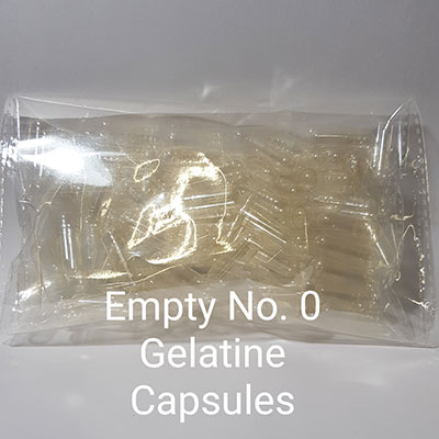 Empty No. 0 Gelatine Capsules