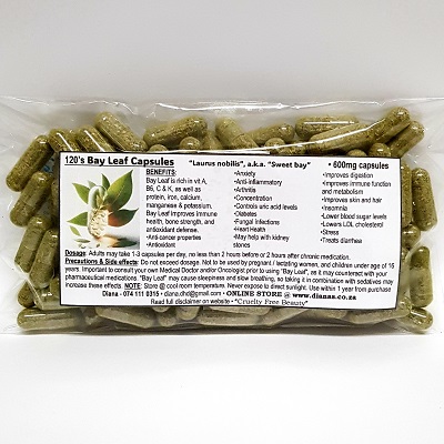 Bay Leaf Powder 600mg "Vegan" Capsules 120's