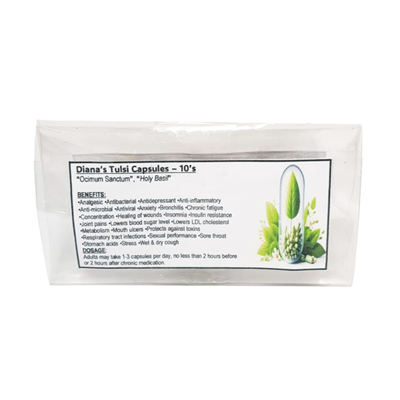 Tulsi 600mg "Vegan" Capsules 10's