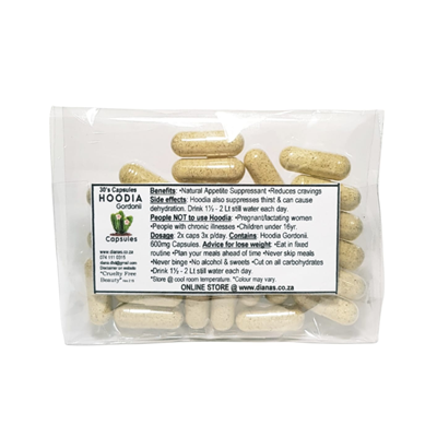 Hoodia Gordonii 600mg "Vegan" Capsules - 30's
