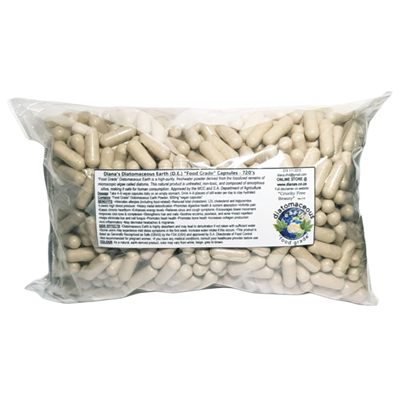Diatomaceous Earth Food Grade 600mg "Vegan" Capsules - 720's